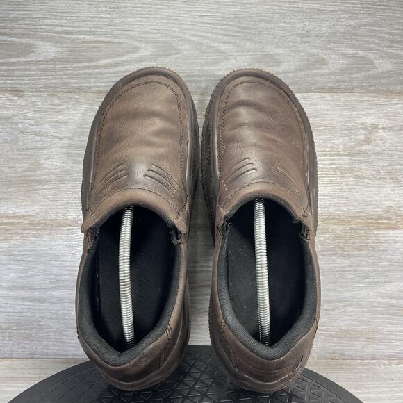 Crocs Men's Yukon Vista II Brown Leather Clogs Size 12 - Picture 6 of 8